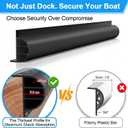 FUQUN P-Profile Dock Bumpers, 3-Pack 10FT Heavy-Wall EPDM Rubber Docking Fender for Straight & Side Protection, Wider & Thicker Dock Edging Bumper with 304 Stainless Steel Screws & Drill Bit, Black