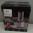 WHUTO Cold Press Juicer, Wide Feed Chute Juicer Machines, Stainless Steel Slow Masticating Juicers Easy to Clean, Vegetables & Fruits Juice Extractor, High Juice Yield, Gray Knob