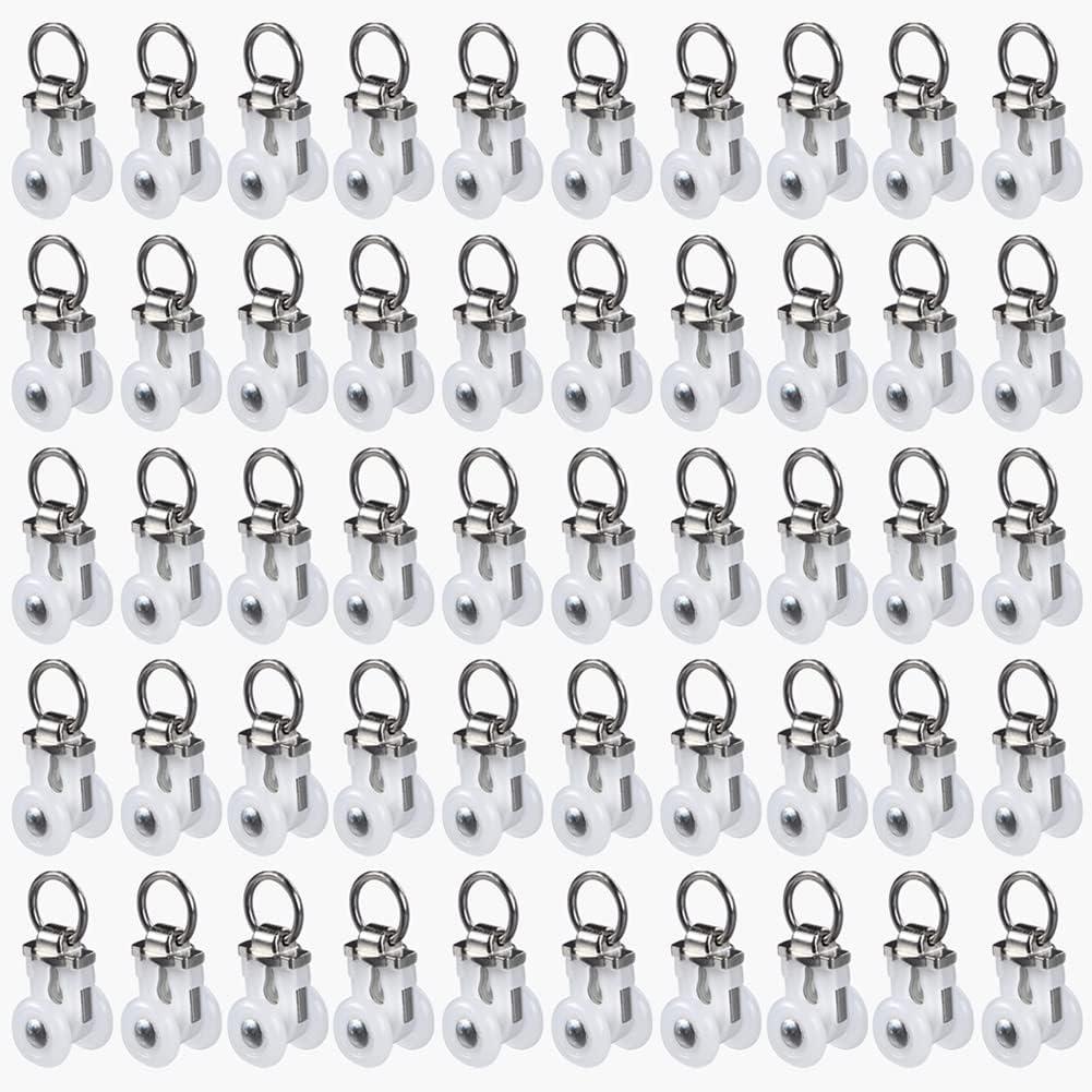 ZSHINE Aluminium Alloy Heavy-duty Curtain Rail Pulleys Runners(50pcs)