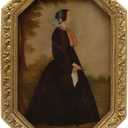 5x7 Vintage Picture Frame, Antique Ornate Gold Octagon Photo Frame, for Tabletop and Wall Display, Decorative Retro Home Decor, Old Fashioned Photo Gallery Art