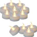 24 Tea Lights Led Flickering with Timer Function (6 hrs on, 18 hrs Off), Christmas Mini Flameless Candles Tealights Battery Operated Flickering Warm White for Wedding Party Thanksgiving Decoration