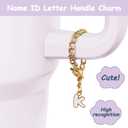 3 x Stanley Cup Accessories Set,Including 2 Pcs 0.4in Straw Cover, 1 Silicone Spill-Proof Stopper Set of 3, 1 Name ID Letter Handle Charm, 1 Silicone Cup Boot Fits Stanley 40&30 Oz Tumbler (K)