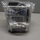 Fishboy ATM Piggy Bank for Kids with Power-Off Memory and Debit Card for Real Money, Onekey Shutdown, Coin Recognition, Target Setting, Bill Feeder, Balance Calculator, Savings Machine Box (Silver/Black)