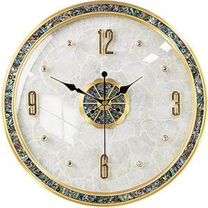 Ergocar Natural Shell Wall Clock, Creative Silent and Tick-Free Wall Clock, Suitable for Decorating Living Rooms, Entrance Halls, Bedrooms, and Conference Rooms, 15.74