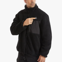 Men's Heated Jacket Heating Zones Fleece Lined Coat for Outdoor Winter Activities Extra Large, Black 