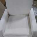 Oxford Baby Uptown Manual Upholstered Glider Recliner Rocking Chair 360 Swivel for Nursery and Living Room  Boucle White