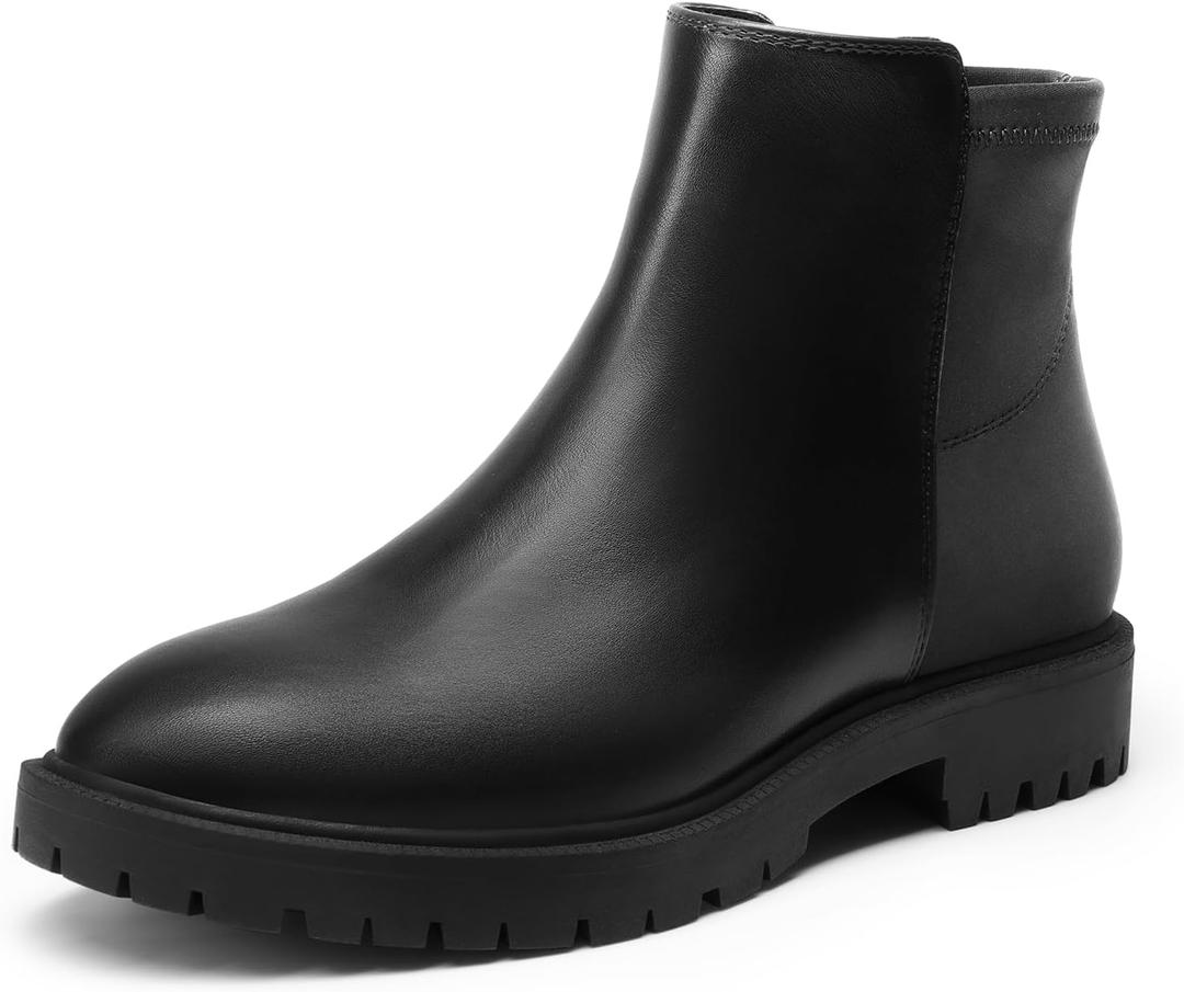 DREAM PAIRS Women's Low Heel Chelsea Ankle Boots Fashion Slip On Elastic Fall Booties Shoes, Size: 6.5