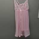 Avidlove Women's Lingerie Lace Babydoll Strap Chemise Mesh Sleepwear Outfits (Medium, Pink)