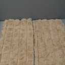 Neelvin Beige Faux Fur Cozy Soft Plaid Decorative Throw Pillow Covers 12x20 inch Set of 2,Velvet Pillowcase Cushion Case for Sofa Couch