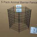 5 Panels No Dig Decorative Garden Fence for Yard, 40 in(H) X 11.8 ft(L) Animal Barrier Fencing for Outdoor Dog, Metal Portable Garden Fences for Borders, Pets, Landscape, Temporary Fence
