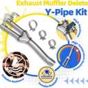 409 Stainless Steel Two Chamber Exhaust Muffler Kit, Direct Fit Muffler Exhaust 2009-2018 Ram 1500, 3''Inlet/2.25'' Dual Outlet (Y-body)