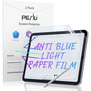 2 Pack Anti Blue Light Paper Film for iPad Pro 11 & iPad Air 5th 4th Generation 10.9 Inch, Drawing & Writing Feel Like on Paper, Matte Anti Glare PET Screen Protector, BlueLight Filter Eye