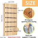 Piano Key Oak Coat Rack Wall Mount, Wooden Coat Hanger with Invisible Design, Space-Saving Accordion Wall Hanger for Entryway Decor, Modern Wood Coat Rack for Hallway, Bedroom, Entrance Hall