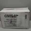 GATHER 350PCS Gold Plastic Plates - White and Gold Disposable Plastic Dinnerware Set Include 50 Dinner Plates, 50 Dessert Plate, 150 Silverware, 50 Napkins, 50 Cups for Party & Wedding