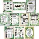 Sinload 10 Pcs Math Posters Math Greenery Styles, Eucalyptus, 13 x 8 inches, 13 x 10 inches