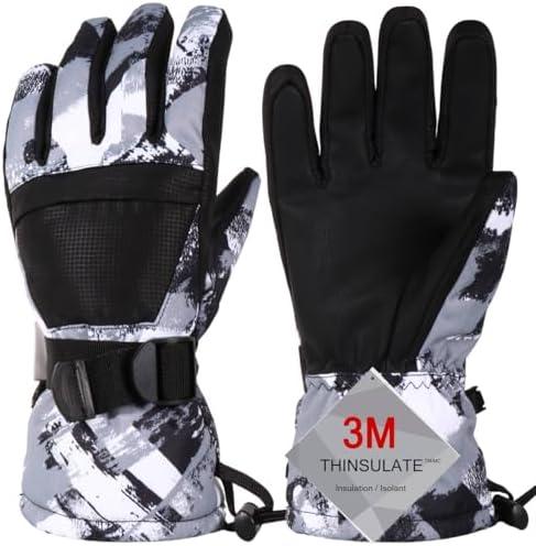 Pnosnesy Ski Gloves, Warmest Waterproof and Breathable Snow Gloves for Cold Weather, Fits Both Men & Women,for Parent Child Outdoor, Size XL