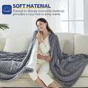 Sealy Electric Blanket Twin Size, Soft Ribbed Flannel to Sherpa Reversible Heated Blanket with 10 Heat Settings & 1 to 12 Hours Auto-Off Overheat Protection Machine Washable, 62"x84" Light Grey