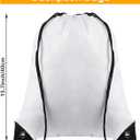 Sieral 30 Pcs Blank Sublimation Drawstring Bags Drawstring Backpack Bulk Heat Press Reusable Polyester Sublimation Bags Cinch Sackpack for Gym Sport DIY Craft, White, One Size