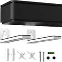 suptek Universal Soundbar Wall Mount Shelf  Wall Mount Bracket for Sony, Samsung, Vizio, LG, Sonos Sound Bars  Under TV Mounting, Space-Saving Design (SBR001GDLW) (6.9", White)