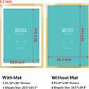 LaVie Home 27x40 Picture Frame Gold Poster Frame,Display Pictures 24x36 with Mat or 27x40 Without Mat, Frame and Polished Plexiglass, Horizontal and Vertical Format of The Walls