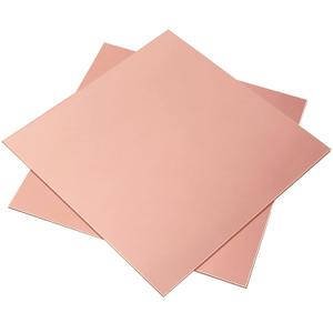 2 Pieces 99.9% Pure Copper Sheet, 6" x 6",18 Gauge(1mm) Thickness, Film Attached Copper Plate, Great for Jewelry, Crafts, modelers