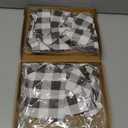 2 Pcs Olive Green Buffalo Plaid Christmas Wreath Bows 19.6'' x 11.8'' Large Christmas Tree Topper Ornament Wreath Sash for Front Door Xmas Party Yard Doorway Indoor Outdoor Wall Decoration