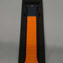 ULTIMAL Compatible witch Apple Watch 3/2/1 Series 11/10/9/8/7/6/5/4/SE/SE2/SE3,Nylon Stars-Stripes Flag Woven Strap for men 49mm 46mm 45mm 44mm(Orange)