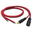 (Real 18AWG) 1 Pairs 12V 5A DC Power Pigtail Barrel Plug Connector Cable, 2.1mm x 5.5mm Male Female DC Pigtail Connectors for CCTV Security Camera and 12V Power Supply Adapter (1 Male+1 Female)