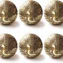 Set of 6 Brass Knobs Kitchen Cabinet Pull knobs | Modern Drawer Knobs - Brass Peacock Patterned Knobs | Simple Hardware for Kitchen, Bathroom Cabinets & Dressers | Vintage Shabby Chic 36 mm