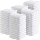 Buryeah 100 Pieces Cotton Washcloths 100% Ring Spun Cotton Wash Cloths Bulk Absorbent and Soft Feel White Towels for Bathroom, Spa, Gym and Face Cleaning (12 x 12 Inches)