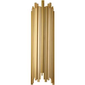 Bethel A Shiny Gold Hairline Finish Wall Sconce with UP/Down Lighting