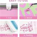 Glitter HTV Heat Transfer Vinyl Bundle Pink, 12Pack 12" x 10" Iron on Vinyl for T-Shirt, Transfer HTV Vinyl for Personalised Graphic Designs for Holiday Gifts, Team Apparel and More.