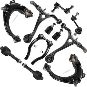 SCITOO 12pcs Front Suspension Kit 2 Upper Control Arm And Ball Joint 2 Lower Control Arm 2 Lower Ball Joint 4 Tie Rods 2 Sway Bars for ACURA TSX 2004-2008 for Honda for Accord Sedan Coupe 2003-2007