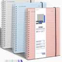 OWSC 3 Pack Lined Spiral Notebook, 5.9 x 8.3 Inches Notebooks for Work, School and Journal with 110 GSM Thick Paper, Small Notebook with 80 Sheets/160 Pages, Notebooks College Ruled for Note Taking