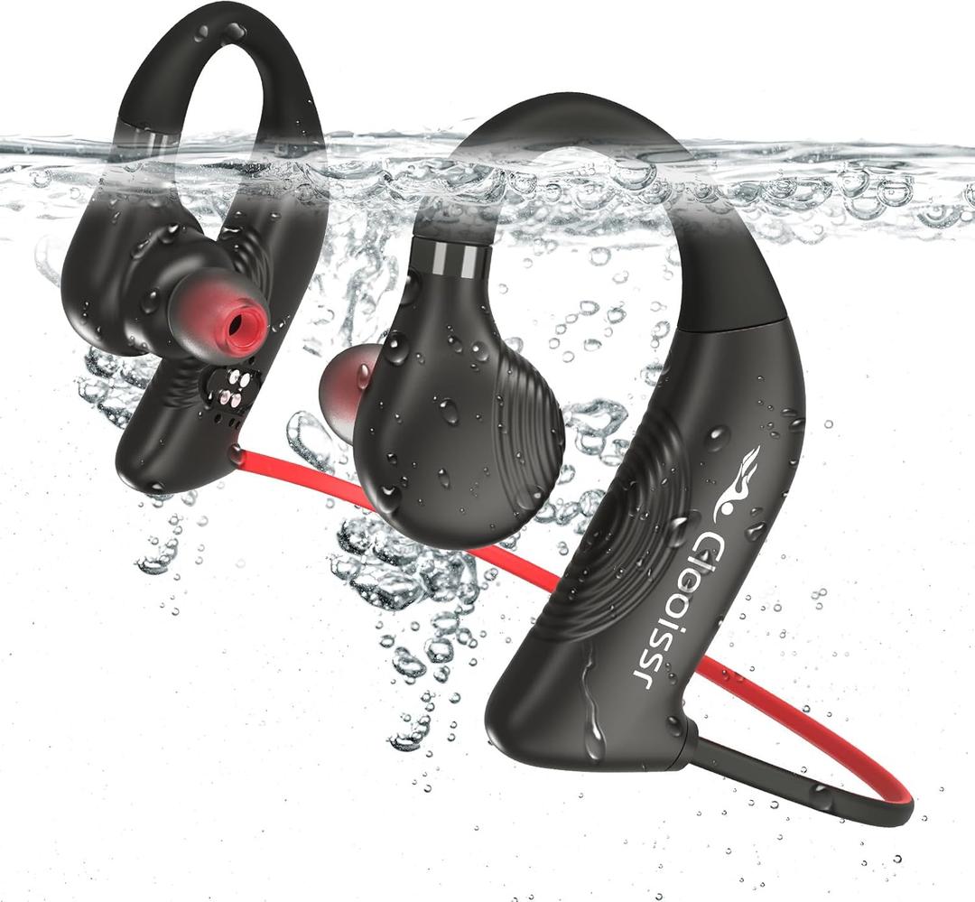 S36 HiFi Waterproof Earbuds for Swimming, IPX8 TOP 32GB Swimming Headphones with Bluetooth & MP3 Playback, in-Ear Noise Cancellation Wireless Underwater Sports Headphones for Swimming (32GB)