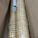 24" Width x 3.3 Feet Cane Rattan Webbing Roll for Caning Projects, Cane Webbing Sheet, Natural Pre-Woven Open Mesh Cane for Furniture Chair Cabinet Ceiling Bed Door