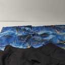 Merryword Blue Gold Marble Comforter Set Queen Size 8 Pcs Bed in a Bag Aesthetic Marble Comforter Set Blue Gold Metallic Bedding Set for All Seasons