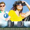 Solar Fan Hat, Arm Green
2 Removable fans, wide brim, adjustable 22"–25", usb charging, cooling cap for men women, hiking gardening fishing