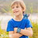 Disney Stitch Kids Smart Watch with 10 Customizable Faces, Camera, Voice Recorder, Calculator, and Step Counter Touchscreen Interactive Watch for Kids Blue Silicone Strap