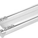 ZSHINE Heavy-Duty Curtain Conjoined Double Track rails Ceiling Mounting for Living Room Bedroom Room Divider (White 9.5ft)