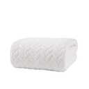 75cm * 35cm Bathroom Towel Home Coral Velvet Bath Towel Thick Hand Towel Useful Winter Soft Item Durable Washcloth(White)