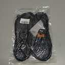 WateLves Womens & Mens Lightweight Cozy Faux Furry House Slippers - Rubber Sole Slip On Sock Shoes - Foldable Travel Slippers - Indoor & Outdoor (Black)