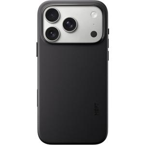 MOFT for iPhone 17 Pro Case- MOVAS Snap Case, MagSafe Compatible, Soft-Touch Vegan Leather, Classic Minimalist Design, Lightweight, Stain-Resistant & Camera Protection, Jet Black