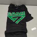 GAME 7 Men's Short Sleeve Lightweight Graphic Logo Crew Neck Cotton T-Shirt, L, Black