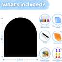 Arch Magnetic Wall Decal for Kids, 40 x 32 Upgraded Self-Adhesive Magnetic Chalkboard for Wall, Magnet Wall Drawing Learning for Playroom, School, Home(Black)