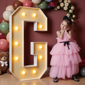 imprsv 4FT Marquee Letters Large Light Up Letters for Birthday Party Decor Wedding Decorations, Marquee G for Party Decoration, Large Signs Arch Kit Decorations
