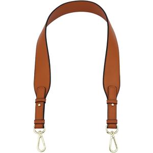 WADORN Wide Purse Shoulder Strap Replacement, 31.5 Inch PU Leather Handbag Strap Clutch Bag Handles Shoulder Bag Strap with Alloy Buckles for Wallet Satchel DIY Bag Tote Bag Making, Brown