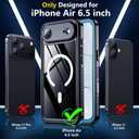 SPIDERCASE Magnetic for iPhone Air Case Waterproof, Built-in Lens & Screen Protector,[IP68 Underwater][15FT Military Shockproof] [Dustproof] Full Body Protection Cover for iPhone 17 Air 6.5,Blue