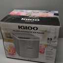 Igloo Electric Countertop Ice Maker Machine - Automatic and Portable - 33 Pounds in 24 Hours - Ice Cube Maker - Ice Scoop and Basket - Ideal for Iced Coffee and Cocktails - Silver