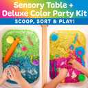 Creativity for Kids Sensory Table with 29-Piece Color Party Accessory Kit | Indoor Toddler Activity Table with Bins | Easy-Clean Design for Sand, Water & Crafts | Educational & Fun (Ages 3+)